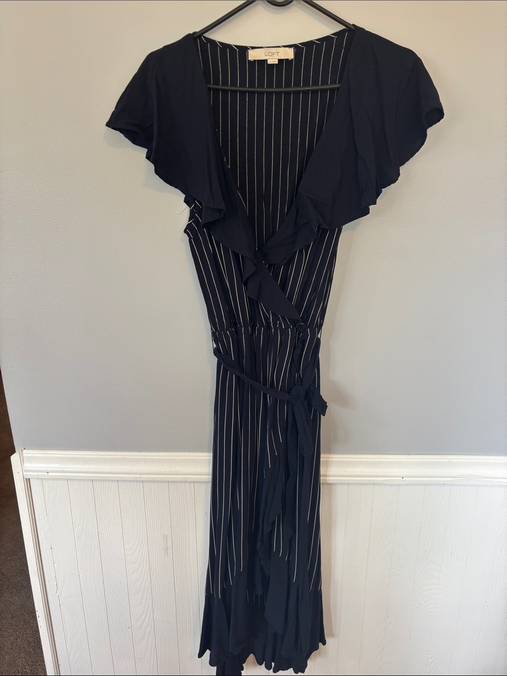 Ann Taylor Loft faux wrap midi dress